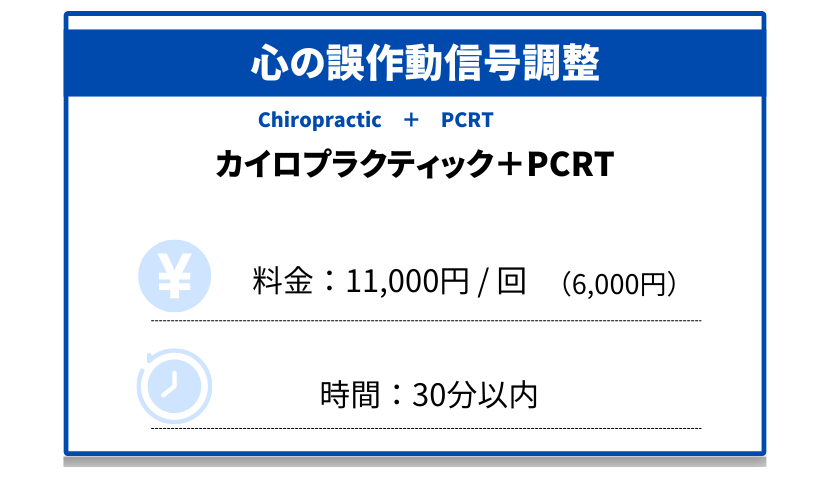 栃木県佐野市バースデーカイロプラクティックのカイロ＋PCRTコースの価格はこちら