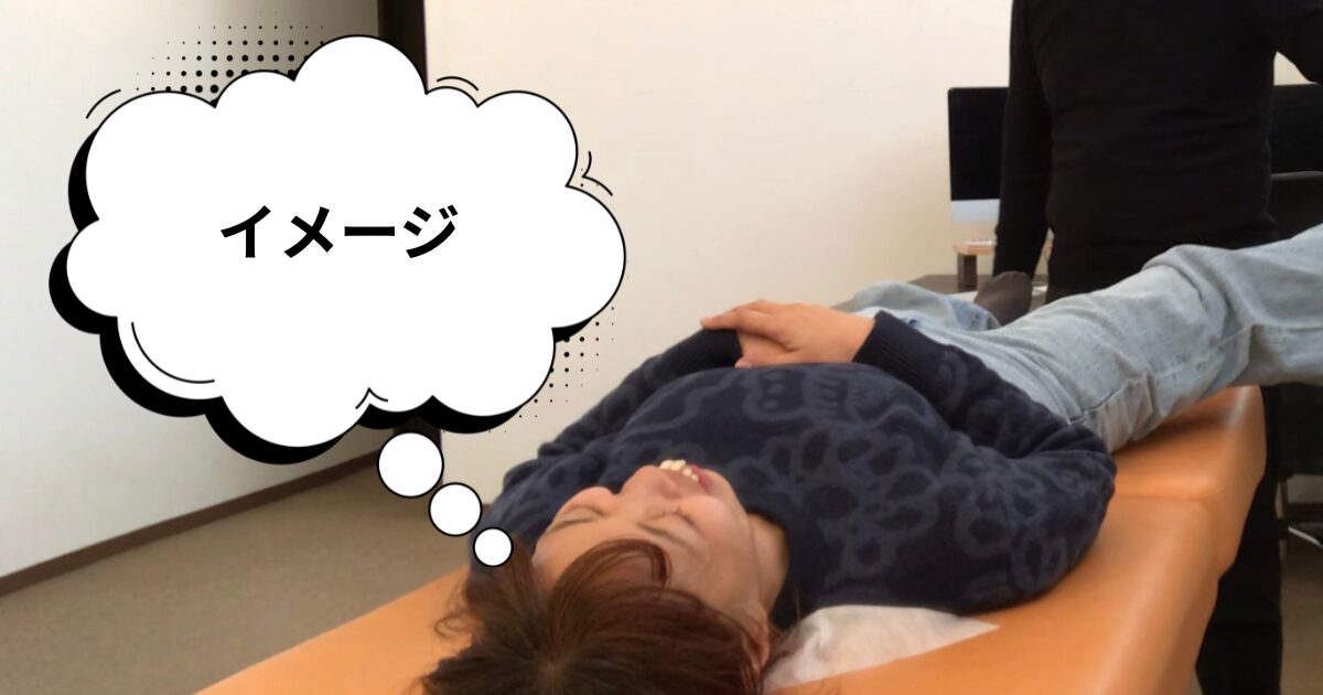 PCRT（心身条件反射療法）イメージ検査の様子（佐野市）