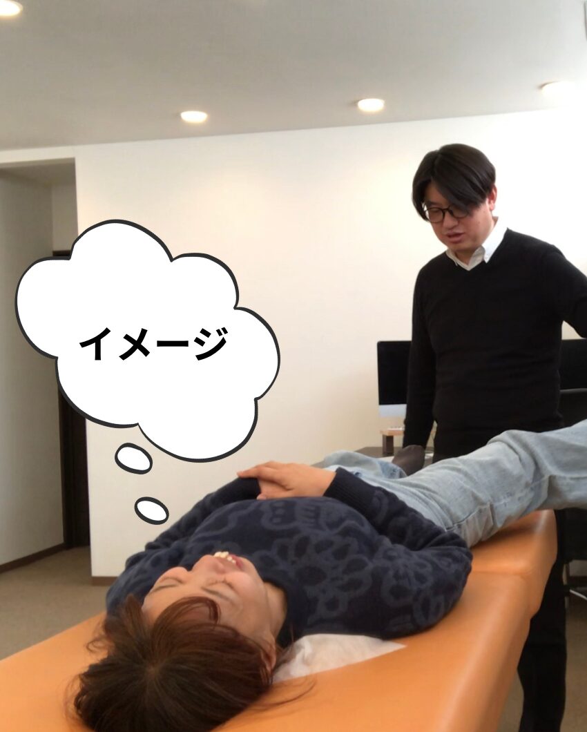 PCRT（心身条件反射療法）イメージ検査の様子（佐野市）