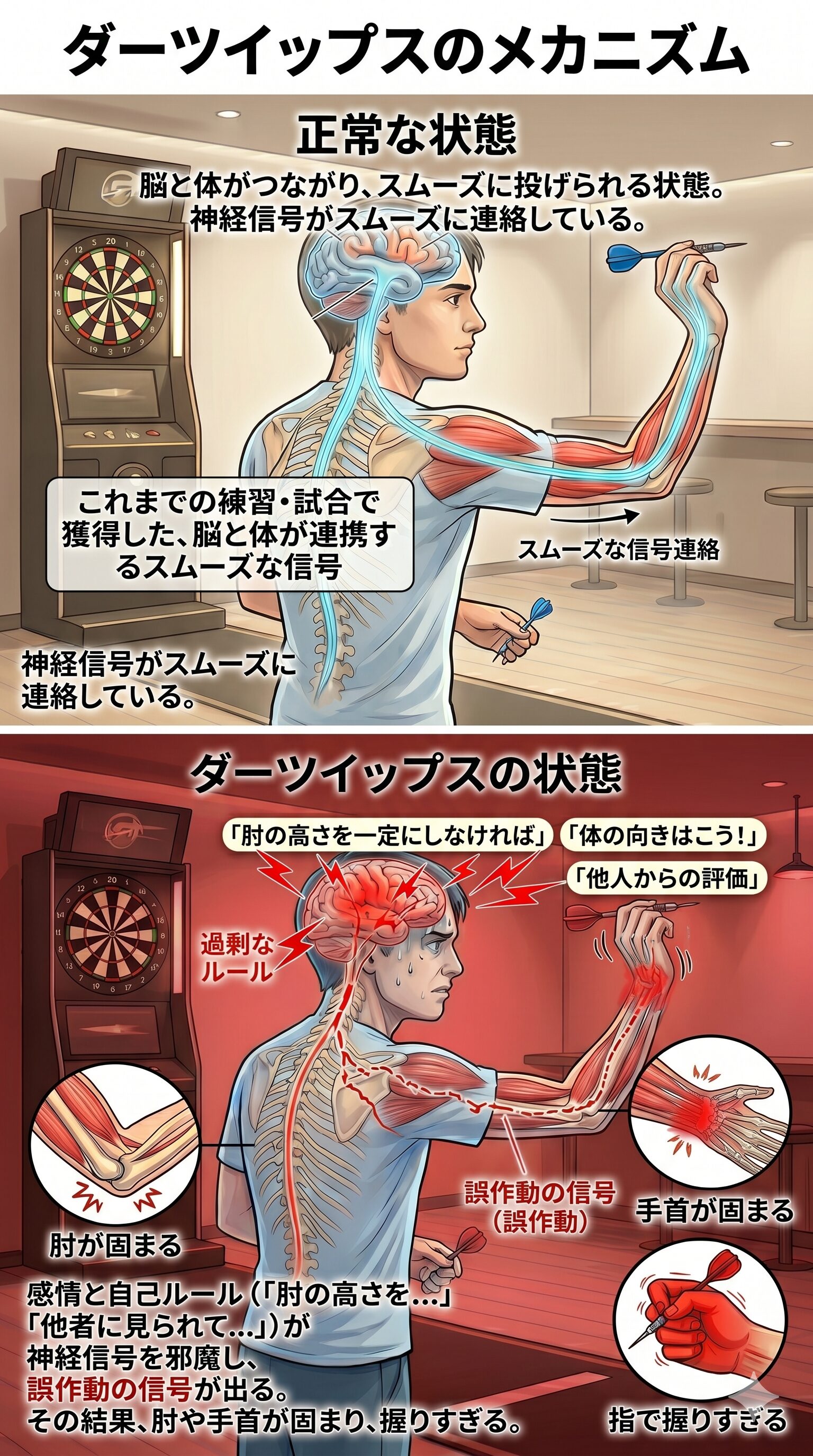 ダーツイップス原因図解