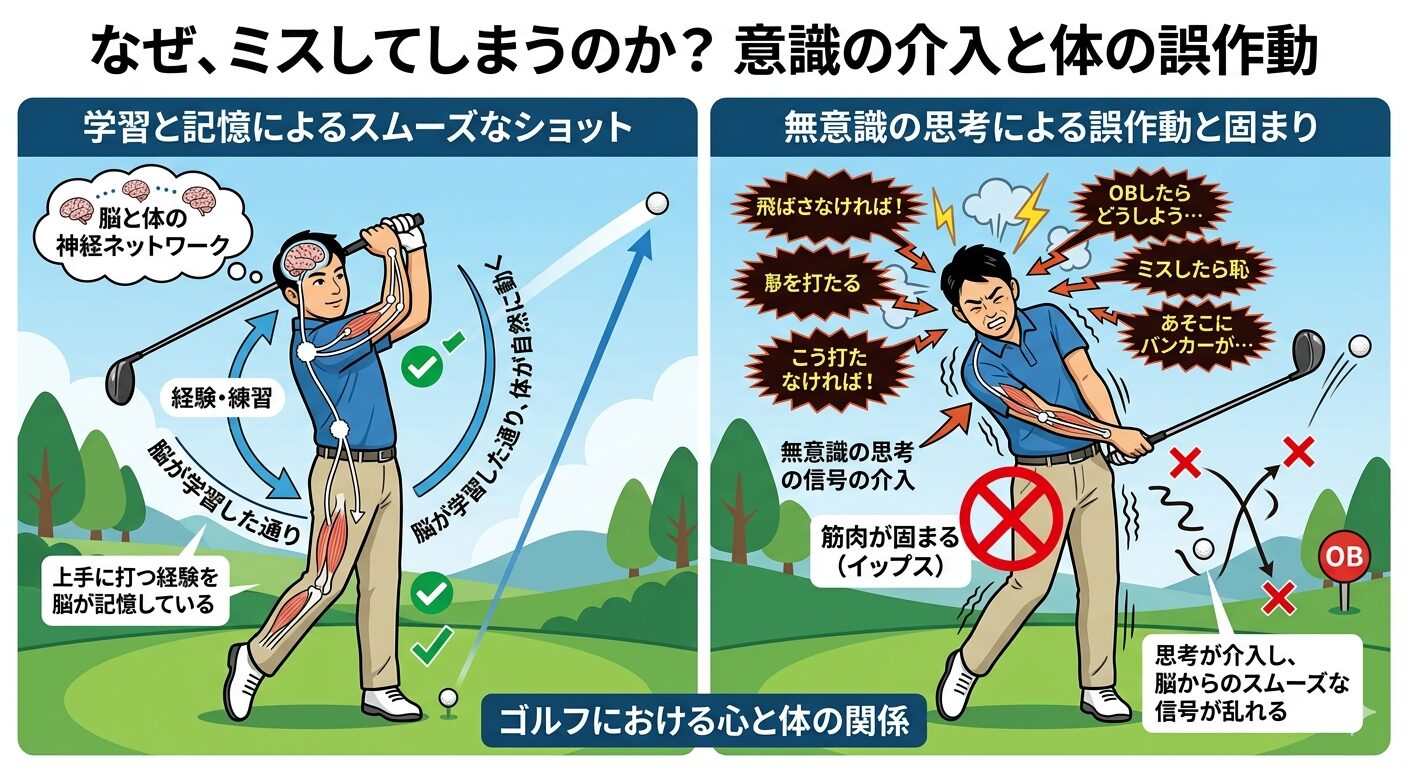 ゴルフイップスの原因図解
