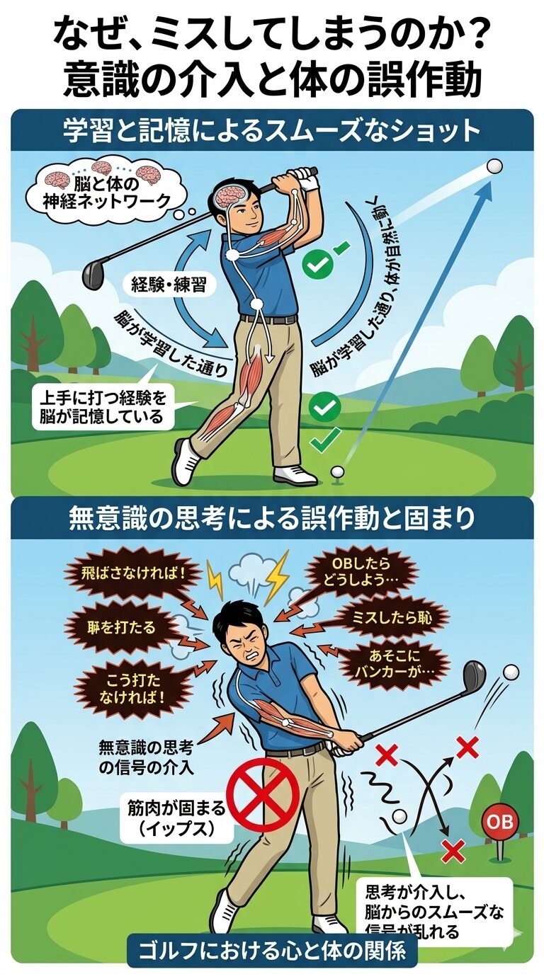 ゴルフイップスの原因図解
