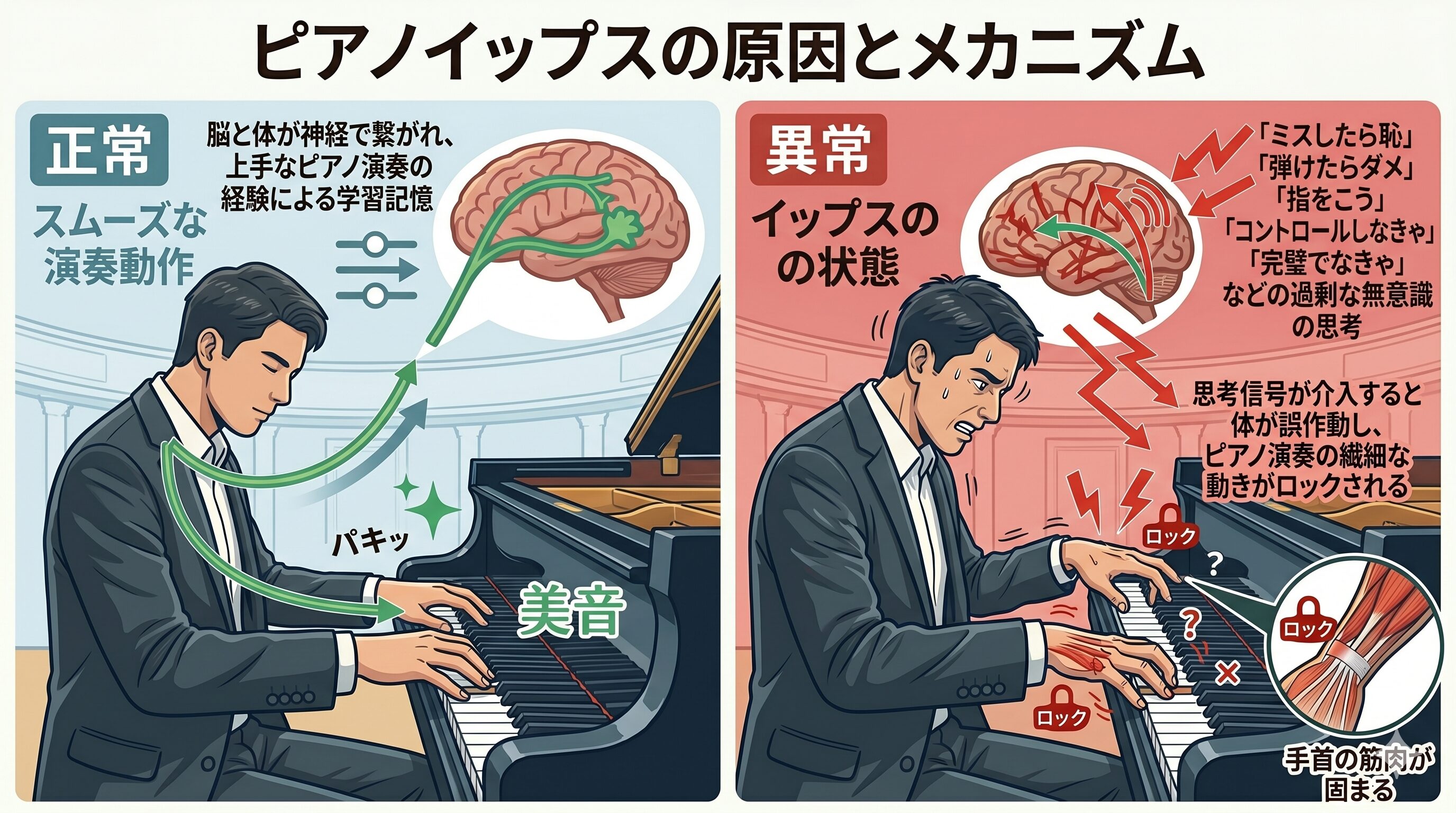 ピアノイップス原因図解