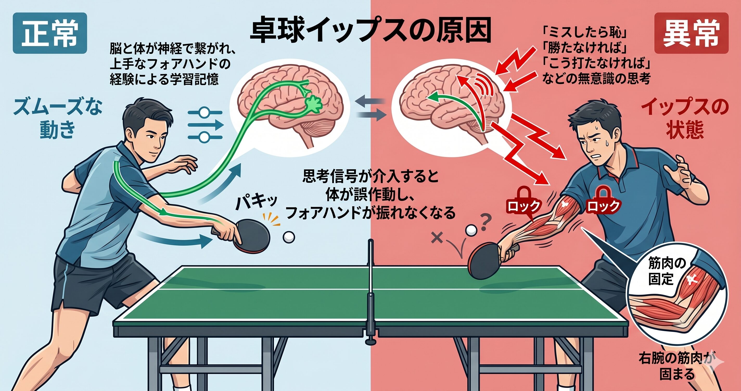 卓球イップス原因図解